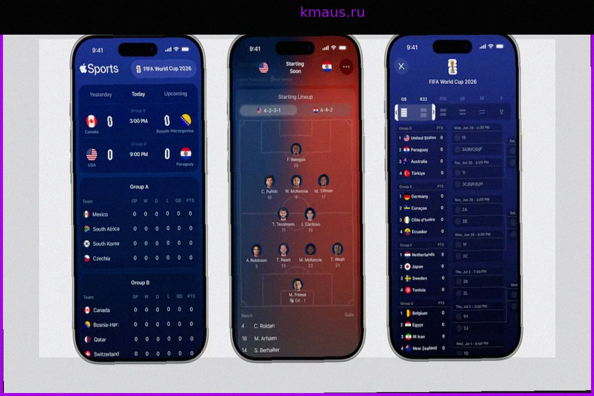 Apple Sports обновлено к Чемпионату мира FIFA 2026: Как следить за группами и результатами матчей в реальном времени